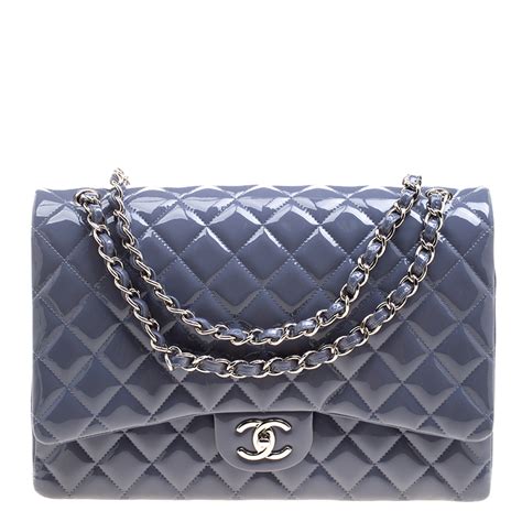 chanel maxi flap bag grey